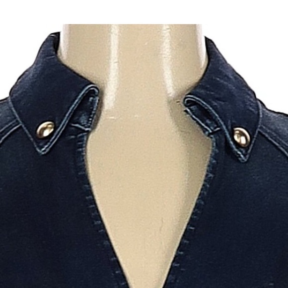 Denim military jacket by Bebe, sz small - Picture 5 of 6